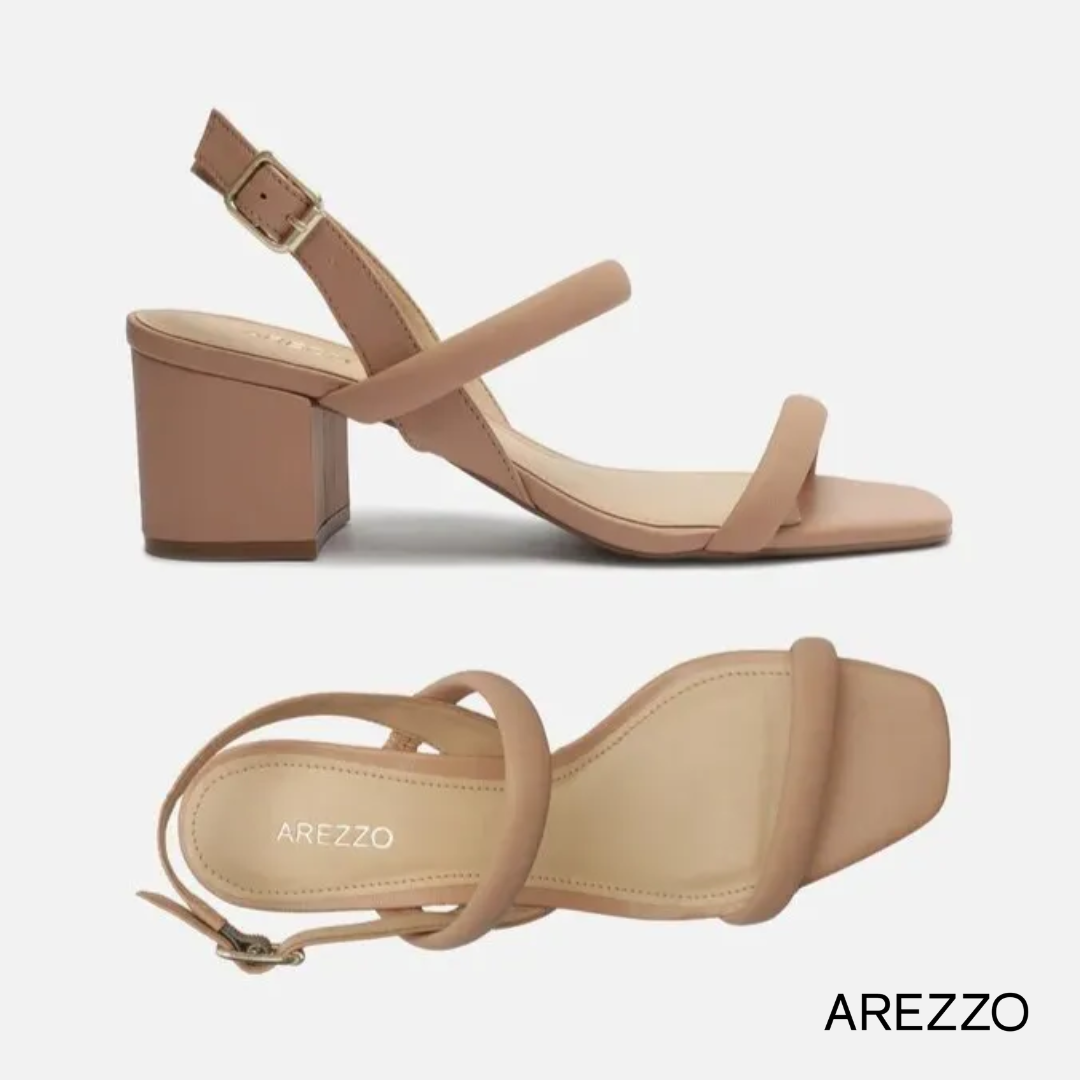 Arezzo Minimalist Block Heel Sandal