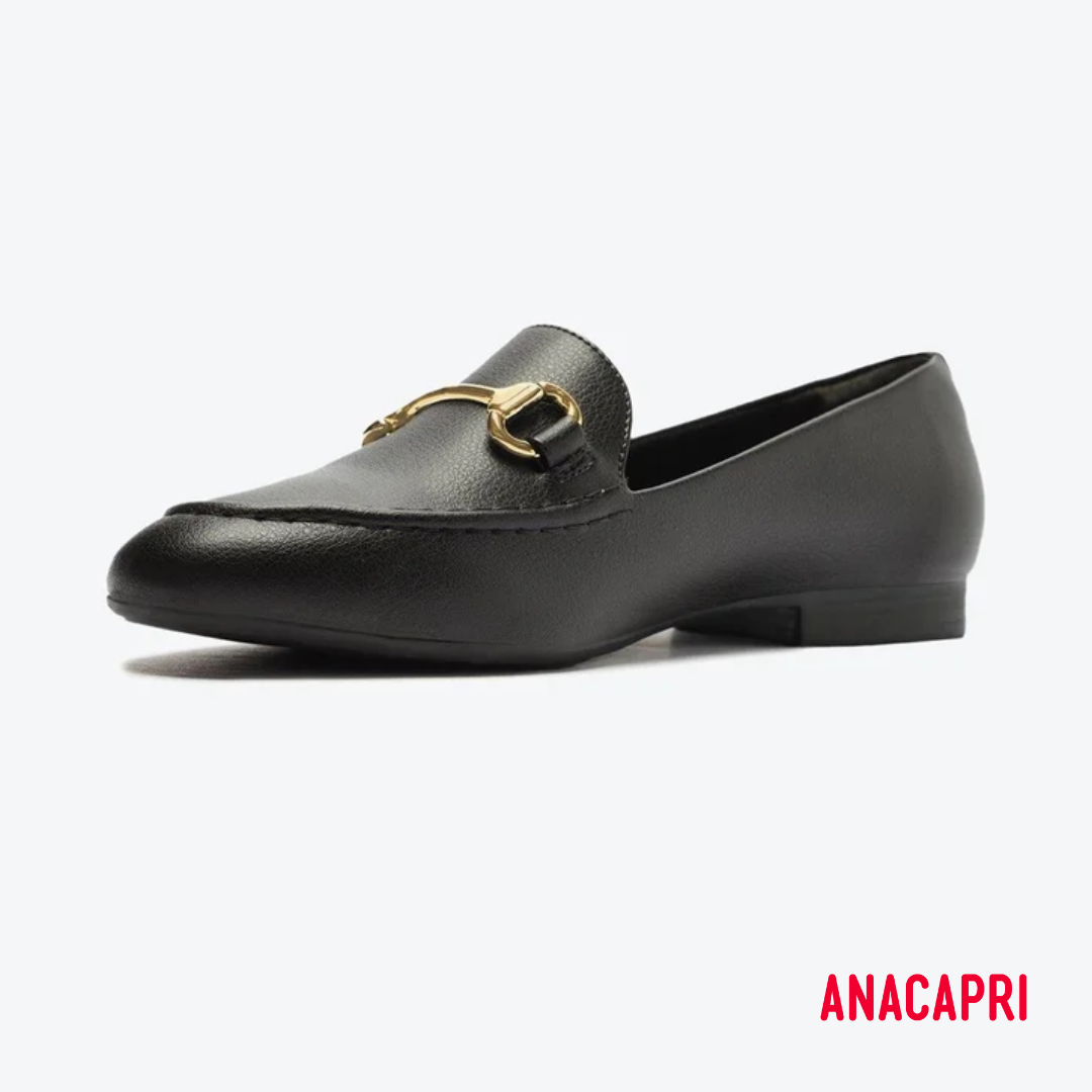 Anacapri Black Leather Loafer