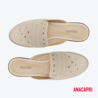 Anacapri Beige Studded Mule