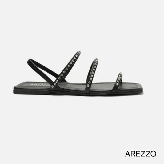 Arezzo Embellished Flat Sandals – Effortless Glamour and Comfort