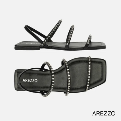 Arezzo Embellished Flat Sandals – Effortless Glamour and Comfort