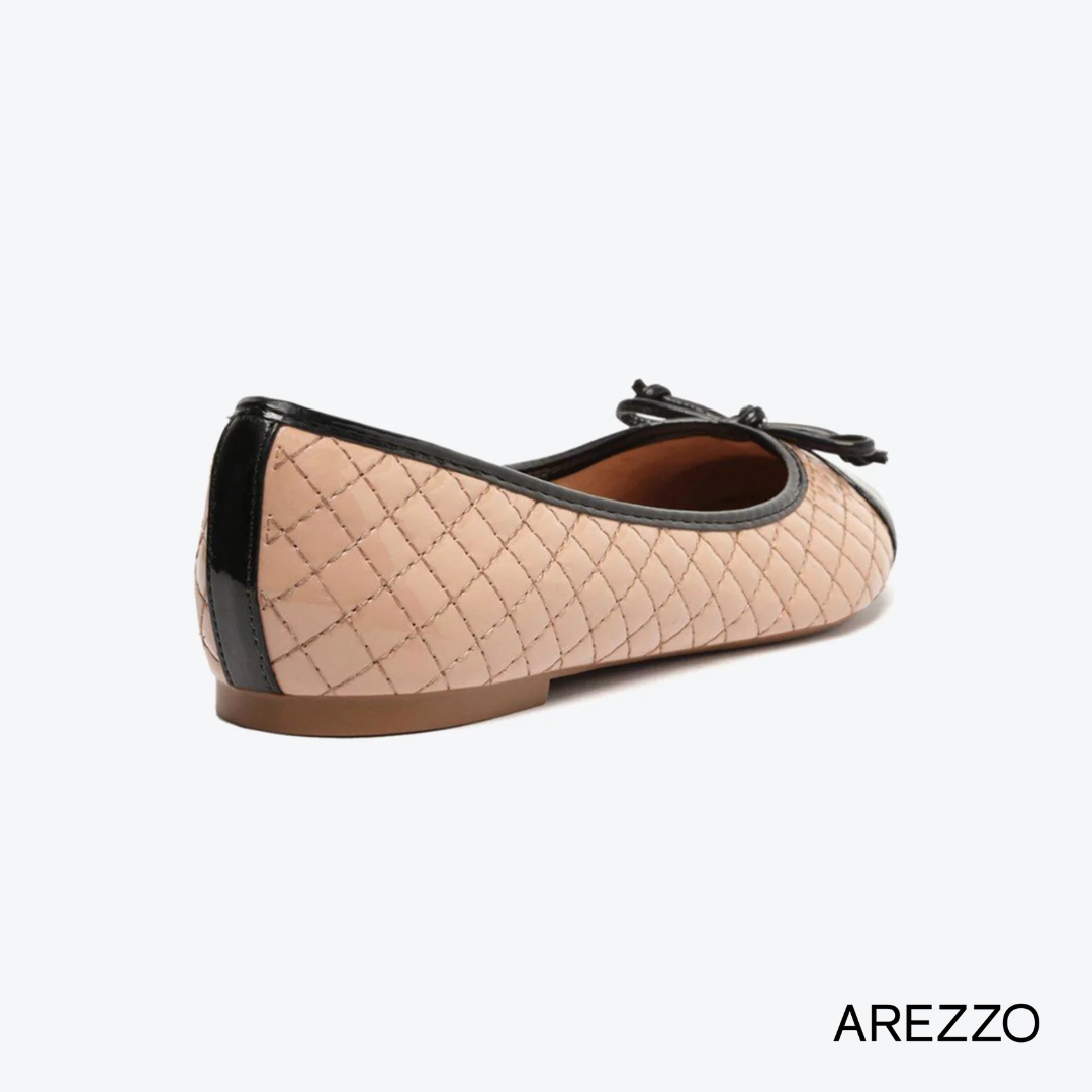 Arezzo Quilted Cap Toe Ballet Flats