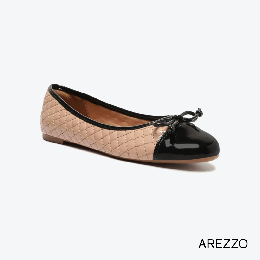 Arezzo Quilted Cap Toe Ballet Flats