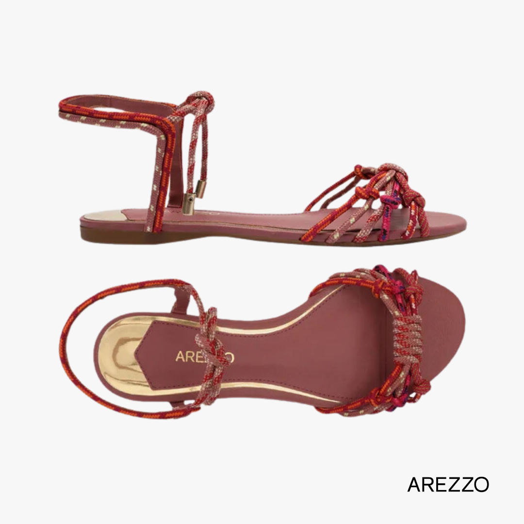 Arezzo Multicolor Braided Sandals – Vibrant and Stylish for Any Occasion