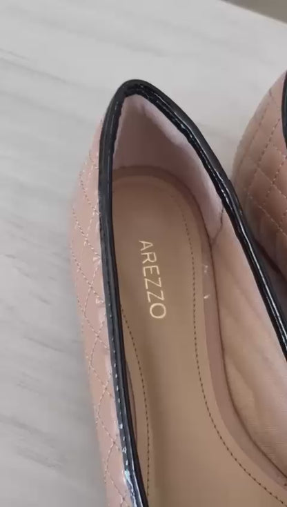 Arezzo Quilted Cap Toe Ballet Flats