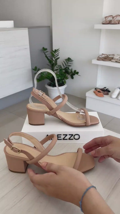 Arezzo Minimalist Block Heel Sandal